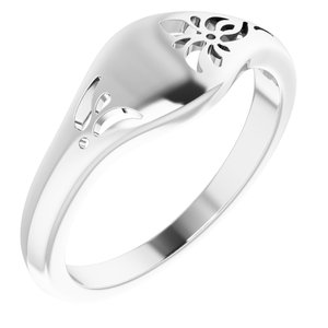 Sterling Silver Pierced Floral-Inspired Ring - BN & CO JEWELRY