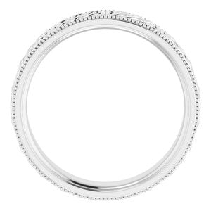 Platinum 6 mm Celtic-Inspired Band Size 10 - BN & CO JEWELRY