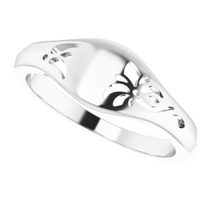 Sterling Silver Pierced Floral-Inspired Ring - BN & CO JEWELRY