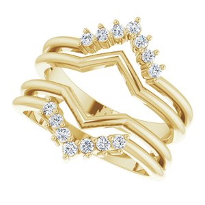 14K Yellow 1/4 CTW Lab-Grown Diamond Ring Guard - BN & CO JEWELRY