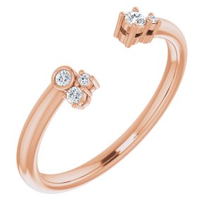 14K Rose .07 CTW Natural Diamond Matching Band - BN & CO JEWELRY