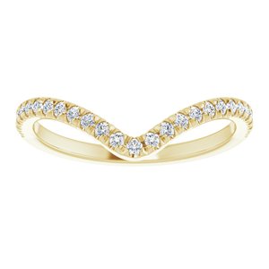 14K Yellow 1/5 CTW Natural Diamond Contour French-Set Band - BN & CO JEWELRY