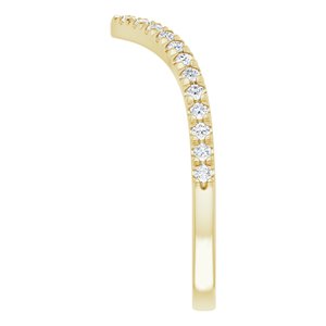 14K Yellow 1/5 CTW Natural Diamond Contour French-Set Band - BN & CO JEWELRY