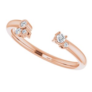 14K Rose .07 CTW Natural Diamond Matching Band - BN & CO JEWELRY