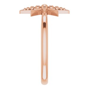 14K Rose Beaded Star Ring - BN & CO JEWELRY