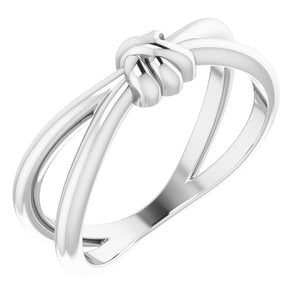 14K White Knot Ring - BN & CO JEWELRY