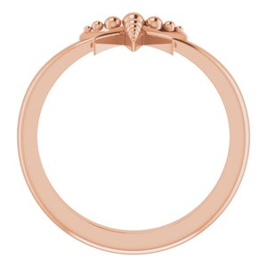 14K Rose Beaded Star Ring - BN & CO JEWELRY