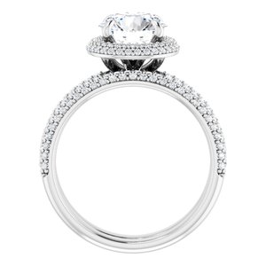 14K White 8 mm Round Halo-Style Engagement Ring - BN & CO JEWELRY
