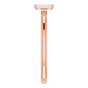 14K Rose Natural Aquamarine Stackable Ring - BN & CO JEWELRY