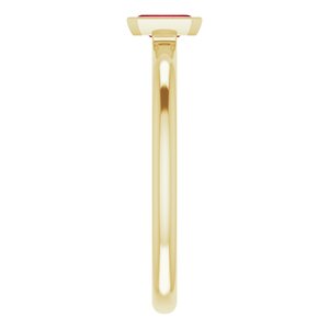 14K Yellow Natural Mozambique Garnet Stackable Ring - BN & CO JEWELRY