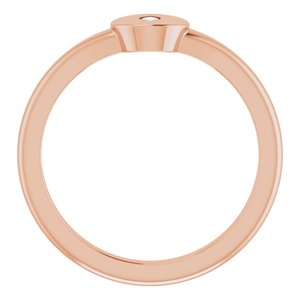 14K Rose .05 CT Diamond Signet Ring - BN & CO JEWELRY