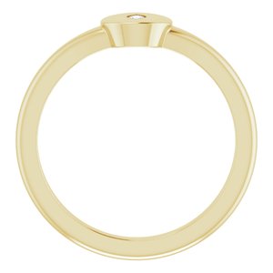 14K Yellow .05 CT Diamond Signet Ring - BN & CO JEWELRY