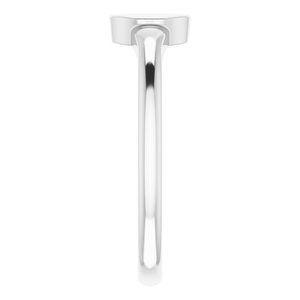 14K White .05 CT Diamond Signet Ring - BN & CO JEWELRY