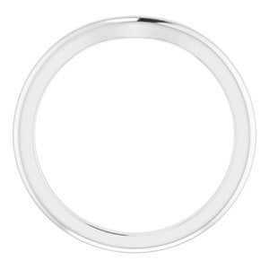 14K X1 White Band for 6.5 mm Round Ring - BN & CO JEWELRY