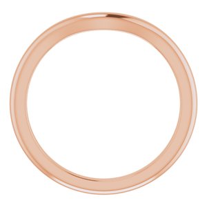 14K Rose Band for 8.2 mm Round Ring - BN & CO JEWELRY