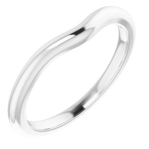 14K X1 White Band for 6.5 mm Round Ring - BN & CO JEWELRY