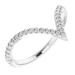 Platinum 1/4 CTW Natural Diamond Contour Band - BN & CO JEWELRY