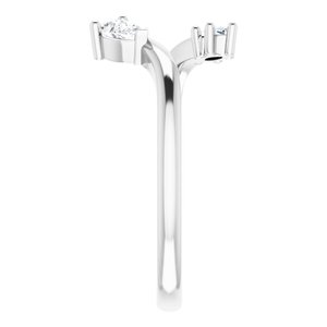 14K White 1/5 CTW Diamond Negative Space Ring - BN & CO JEWELRY