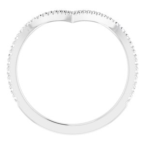 Platinum 1/4 CTW Natural Diamond Contour Band - BN & CO JEWELRY