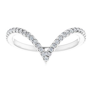 Platinum 1/4 CTW Natural Diamond Contour Band - BN & CO JEWELRY