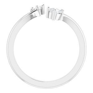 14K White 1/5 CTW Diamond Negative Space Ring - BN & CO JEWELRY