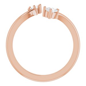 14K Rose 1/5 CTW Diamond Negative Space Ring - BN & CO JEWELRY