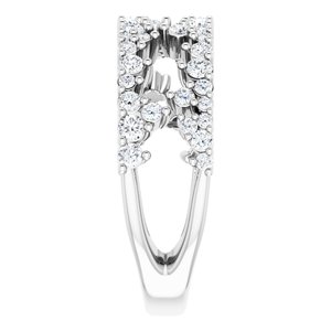 14K White 3/4 CTW Diamond Negative Space Ring - BN & CO JEWELRY