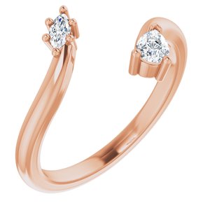 14K Rose 1/5 CTW Diamond Negative Space Ring - BN & CO JEWELRY