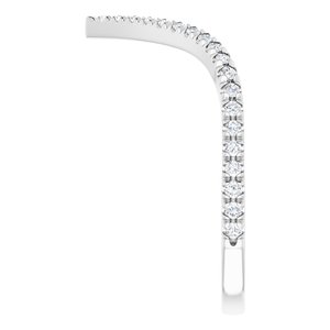 Platinum 1/4 CTW Natural Diamond Contour Band - BN & CO JEWELRY