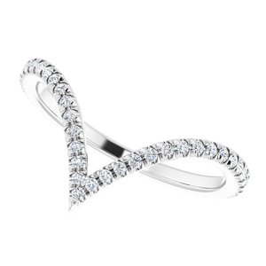 Platinum 1/4 CTW Natural Diamond Contour Band - BN & CO JEWELRY