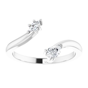 14K White 1/5 CTW Diamond Negative Space Ring - BN & CO JEWELRY