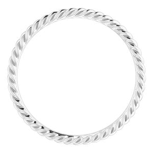 Continuum Sterling Silver 2 mm Skinny Rope Band Size 8.5 - BN & CO JEWELRY