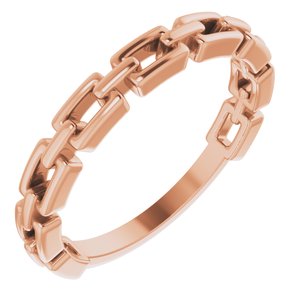 14K Rose Chain Link Ring - BN & CO JEWELRY