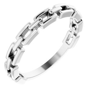 Sterling Silver Chain Link Ring - BN & CO JEWELRY