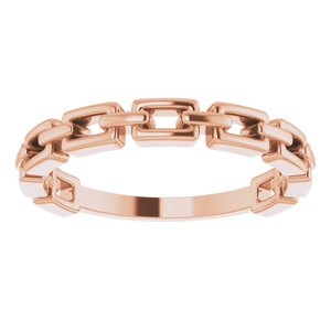 14K Rose Chain Link Ring - BN & CO JEWELRY