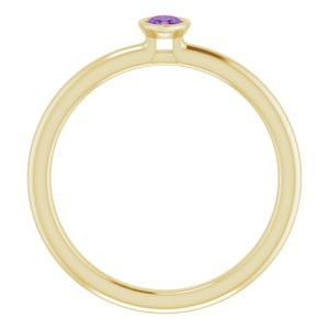 14K Yellow Amethyst Stackable Ring - BN & CO JEWELRY