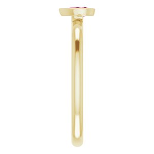 14K Yellow Natural Pink Tourmaline Stackable Ring - BN & CO JEWELRY