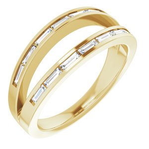 14K Yellow 1/3 CTW Diamond Negative Space Ring - BN & CO JEWELRY