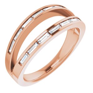 14K Rose 1/3 CTW Diamond Negative Space Ring - BN & CO JEWELRY