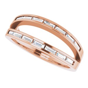 14K Rose 1/3 CTW Diamond Negative Space Ring - BN & CO JEWELRY