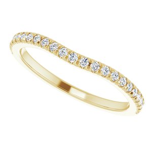 14K Yellow 1/5 CTW Diamond French-Set Matching Band - BN & CO JEWELRY