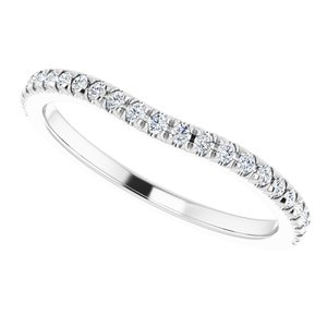 Platinum 1/5 CTW Diamond French-Set Matching Band - BN & CO JEWELRY