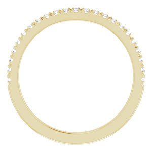 14K Yellow 1/5 CTW Diamond French-Set Matching Band - BN & CO JEWELRY