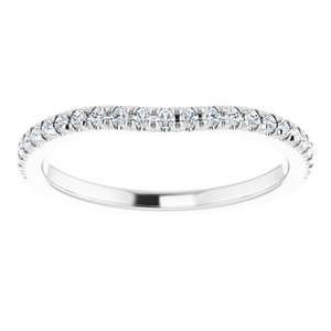 Platinum 1/5 CTW Diamond French-Set Matching Band - BN & CO JEWELRY