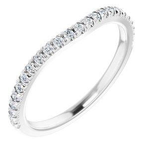 Platinum 1/5 CTW Diamond French-Set Matching Band - BN & CO JEWELRY