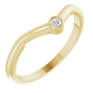 14K Yellow .03 CT Diamond Stackable Ring - BN & CO JEWELRY