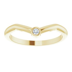 14K Yellow .03 CT Diamond Stackable Ring - BN & CO JEWELRY