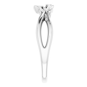 14K White Intertwined Leaf Ring - BN & CO JEWELRY