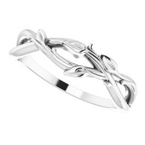 14K White Intertwined Leaf Ring - BN & CO JEWELRY