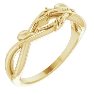14K Yellow Intertwined Leaf Ring - BN & CO JEWELRY